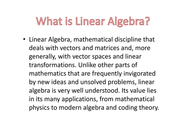 Application of Linear in Computer Science and Engineering | PDF