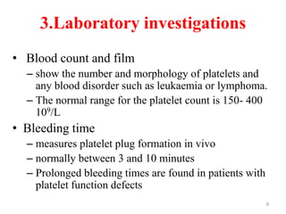 Presantation on bleeding disorder in pediatric patients | PPT