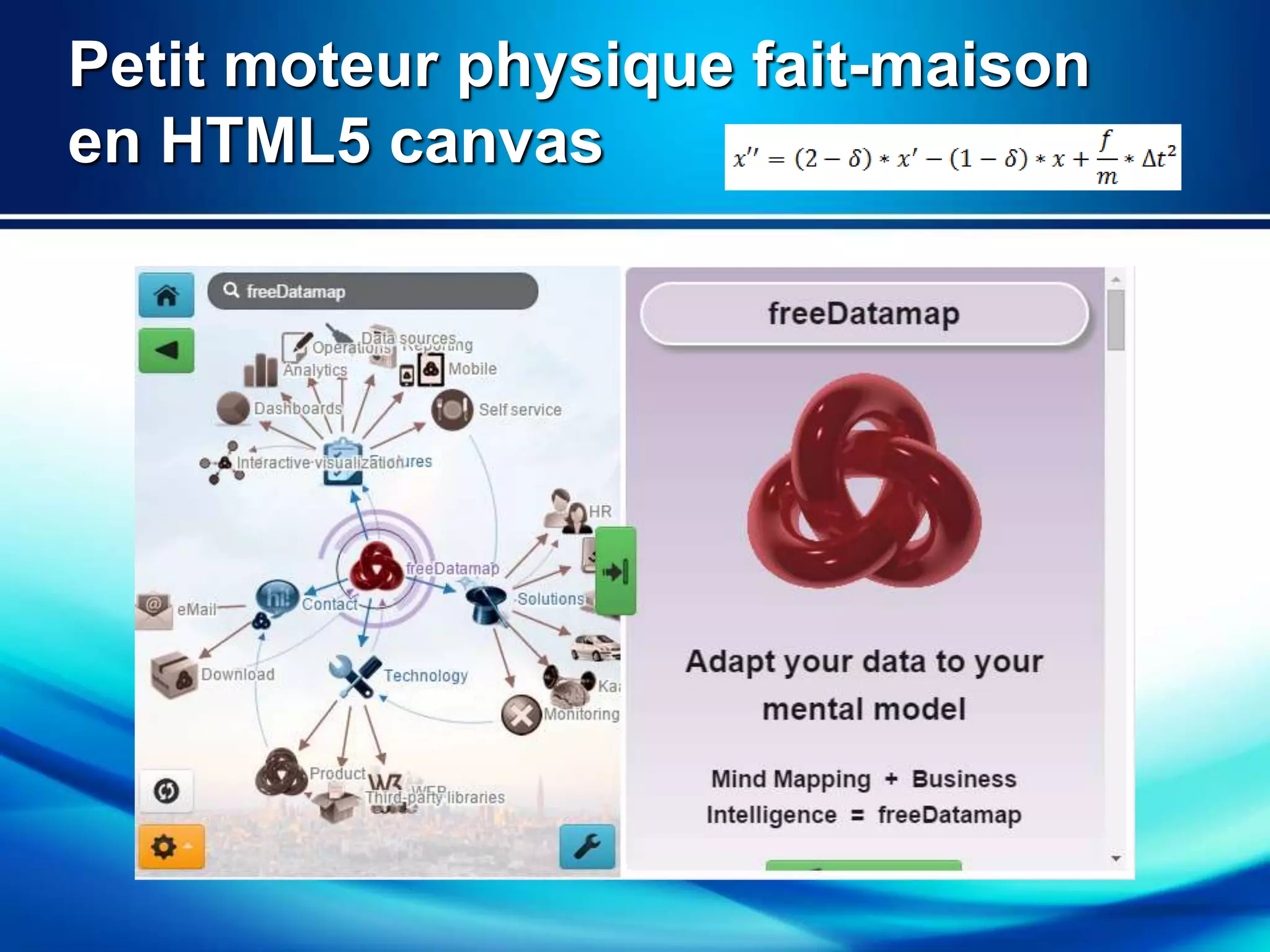 Petit moteur physique fait-maison 
en HTML5 canvas 
 