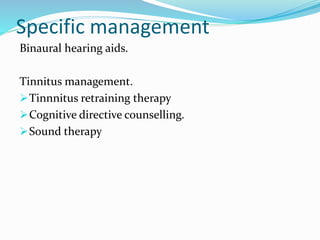 Presbycusis and noise induced hearing loss | PPTX