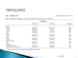 5/29/2017 5
PREVALENCE
 
