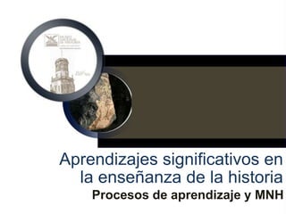 Aprendizajes significativos en
  la enseñanza de la historia
    Procesos de aprendizaje y MNH
 
