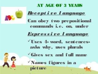 Prepositional Development Pre schooler Growth and Development | PPT