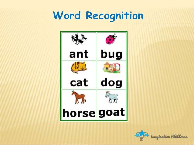 picture Word Recognition Activities For Preschoolers slideshare