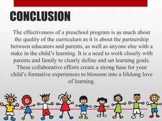 Preschool report