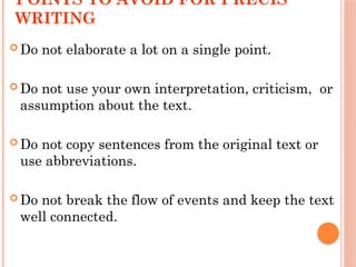 Prescis Writing - english materials.pptx