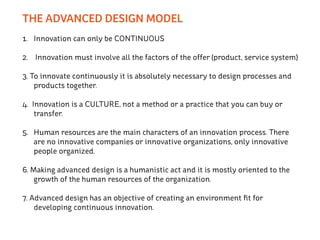Advanced Design as Innovation Engine