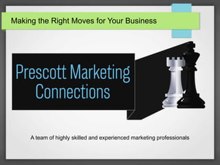 Making the Right Moves for Your Business
A team of highly skilled and experienced marketing professionals
 