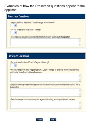 Pre Screen Presentation | PDF
