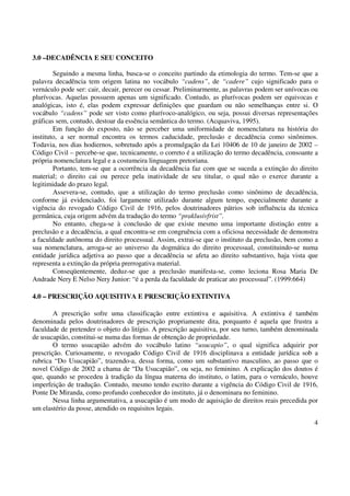 Prescrição x decadência