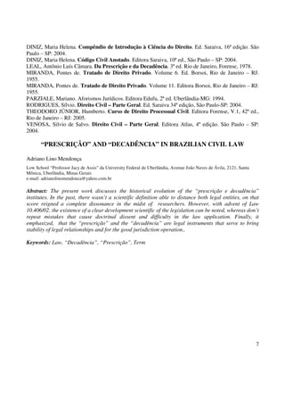 Prescrição x decadência