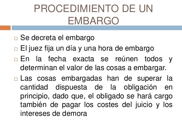 Prescripción de los embargos