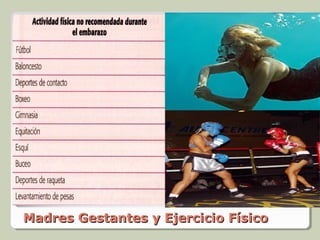 Madres Gestantes y Ejercicio Físico
 