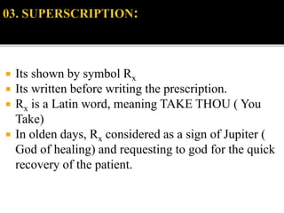 Parts of Prescription | PPTX