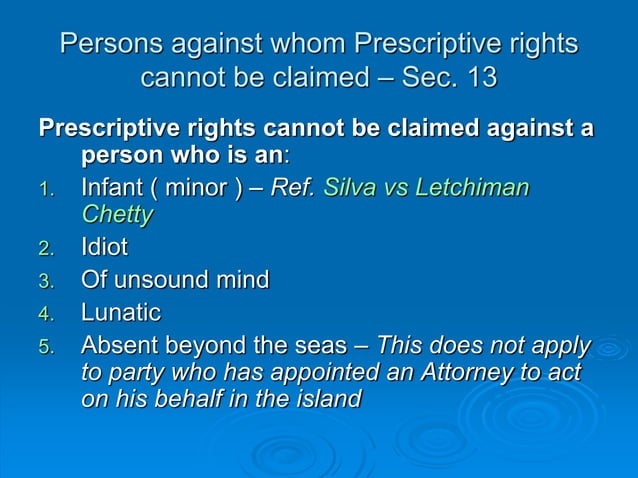 Law of Prescription | PPT