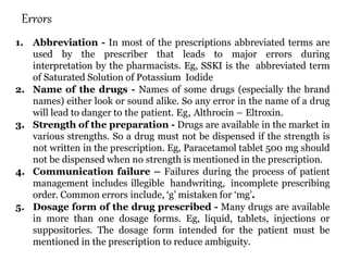 Prescription, Parts and Handling of Prescription.pptx