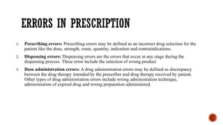 Dispensing Errors Examples Prescription | PPTX