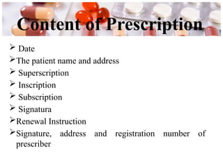 Comprehensive Guide to Prescription Writing and Dispensing Procedures ...