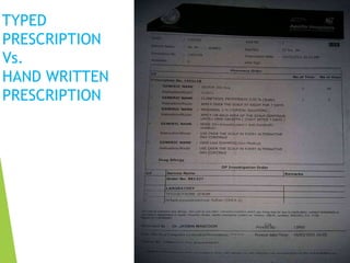 TYPED
PRESCRIPTION
Vs.
HAND WRITTEN
PRESCRIPTION
 