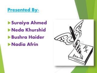 Presented By-
Suraiya Ahmed
Neda Khurshid
Bushra Haider
Nadia Afrin
 