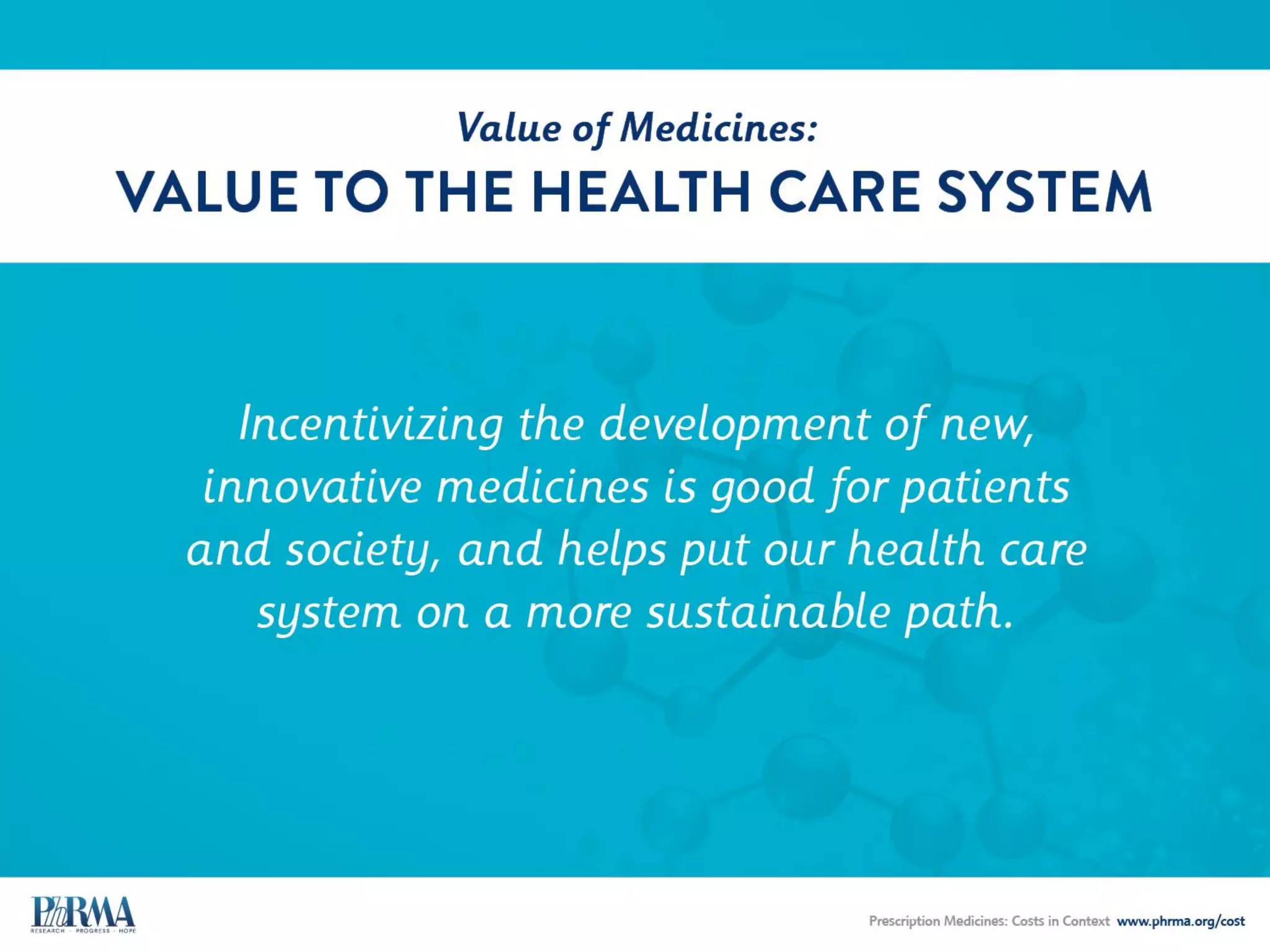 Medicines Help Patients
AVOID EXPENSIVE HOSPITAL SERVICES
The U.S. health care system could save $213 billion annually
if medicines were used properly*
Adherence to Medicines Lowers Total Health Spending for Chronically Ill Patients**
 