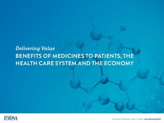 Medicines Benefit Patients, the Health Care
System and the Economy
 