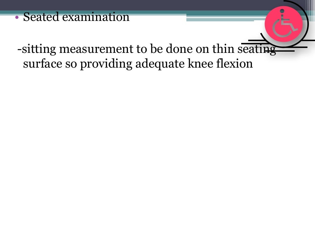 Prescription of wheelchair