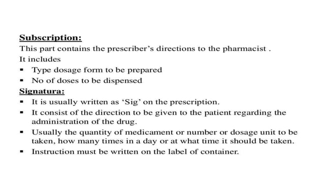 Prescriptions writing | PPT