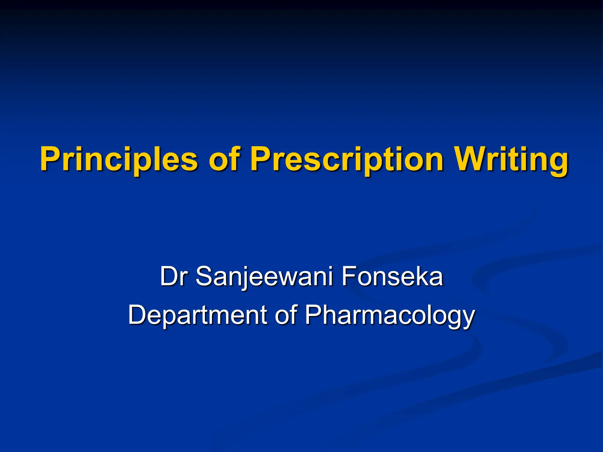 prescription writing prescription handling | PPT