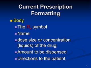 prescription writing prescription handling | PPT
