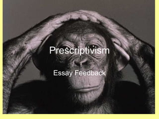 Prescriptivism Essay Feedback 