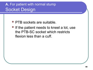 Ptb Socket Design Comprehensive Guide to Transtibial Prosthetics Prescription Principles ...