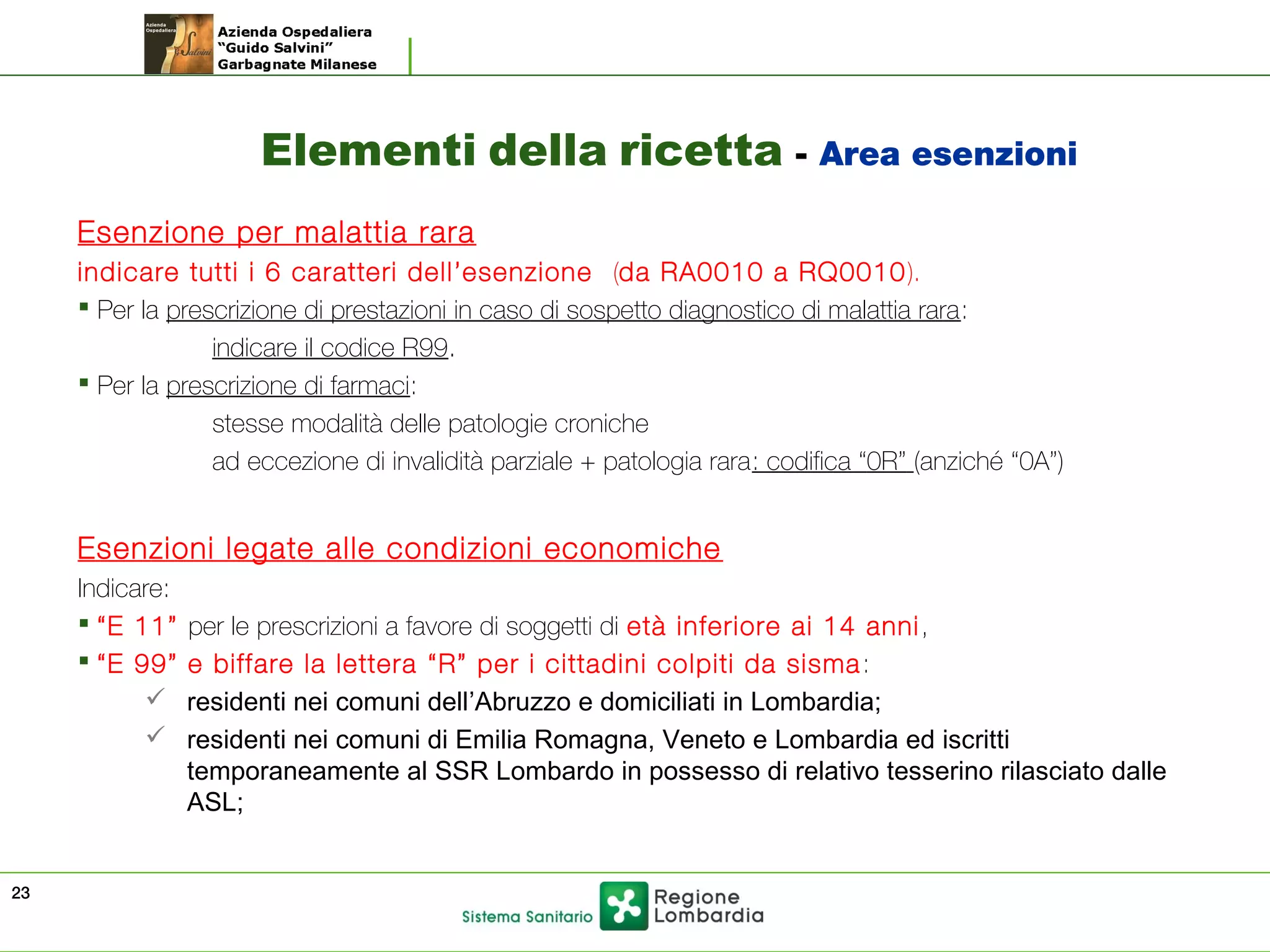 Codice Ricetta Rossa LA COMPILAZIONE DELLA IMPEGNATIVA (“RICETTA ROSSA”) | PPT