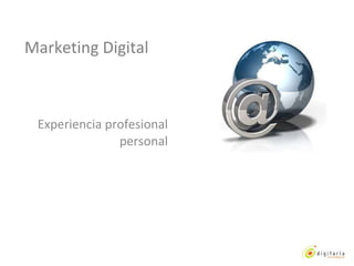 Marketing Digital Experiencia profesional personal 