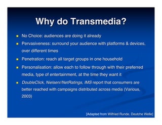 Best Practises in Transmedia Entertainment - Christy Dena