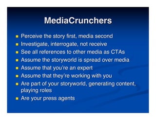 Best Practises in Transmedia Entertainment - Christy Dena