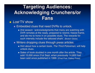 Best Practises in Transmedia Entertainment - Christy Dena