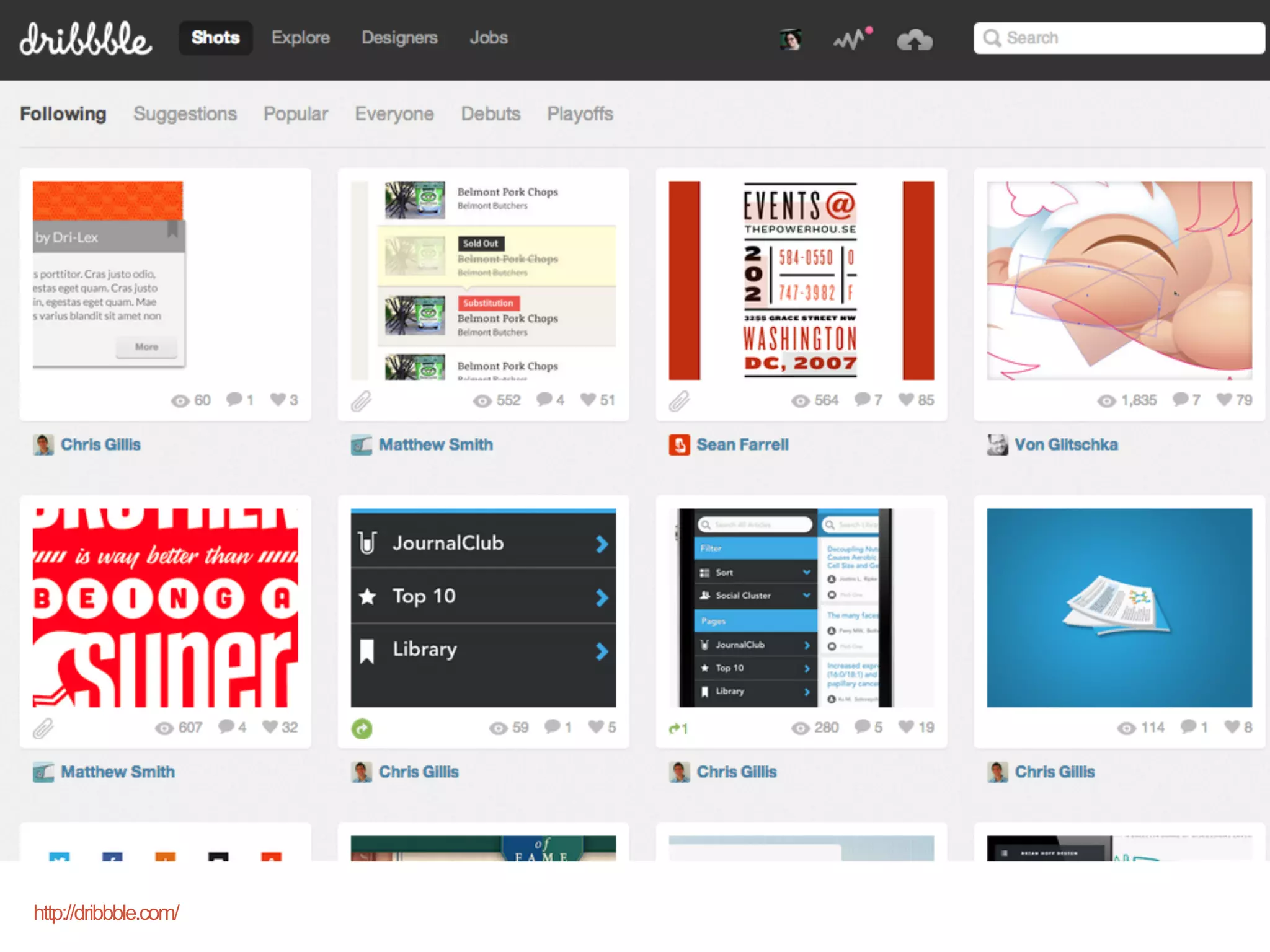 http://dribbble.com/
 