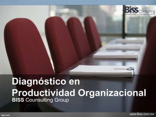 Diagnóstico en
Productividad Organizacional
BISS Counsulting Group
www.Biss.com.mx
 