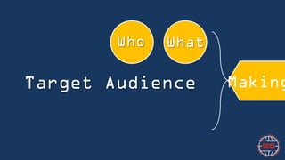 Who

What

Target Audience

Making

 