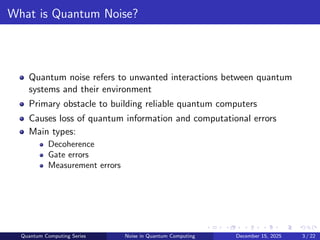 Quantum Computing Noise and its history | PDF