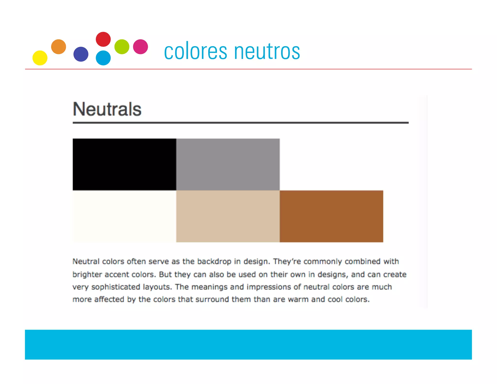 colores neutros
 