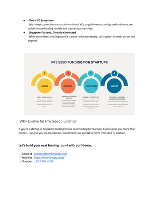Pre Seed Funding for Startups: Evolve Venture Capital’s Early-Stage ...