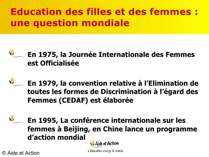 Presentation Education des femmes et des filles Janvier 2010