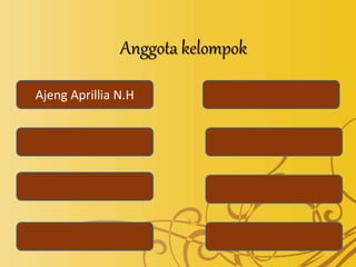 Anggota kelompok
Ajeng Aprillia N.H
 