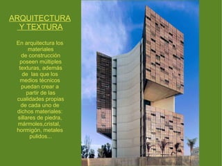 En arquitectura 