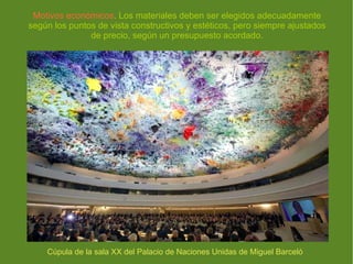 ARQUITECTURA Y TEXTURA En arquitectura los materiales de construcción poseen múltiples texturas, además de  las que los  medios técnicos puedan crear a partir de las cualidades propias de cada uno de  dichos materiales: sillares de piedra,  mármoles,cristal,  hormigón, metales pulidos... 