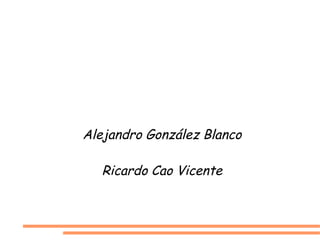 Carta europea de linguas rexionais ou minoritarias Alejandro González Blanco Ricardo Cao V icente 