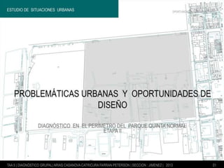 1er diagnóstico  a Parque Quinta Normal  Problematicas urbanas y oportunidades de diseño