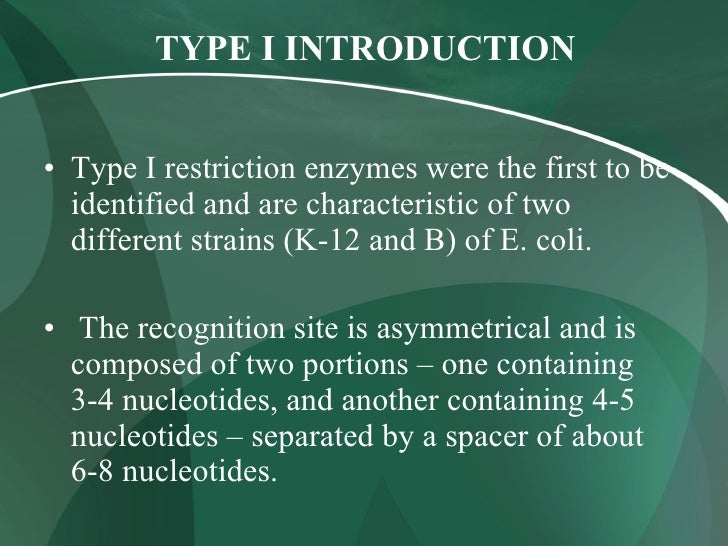 presenatation on restriction enzyme which statement best describes restriction enzymes